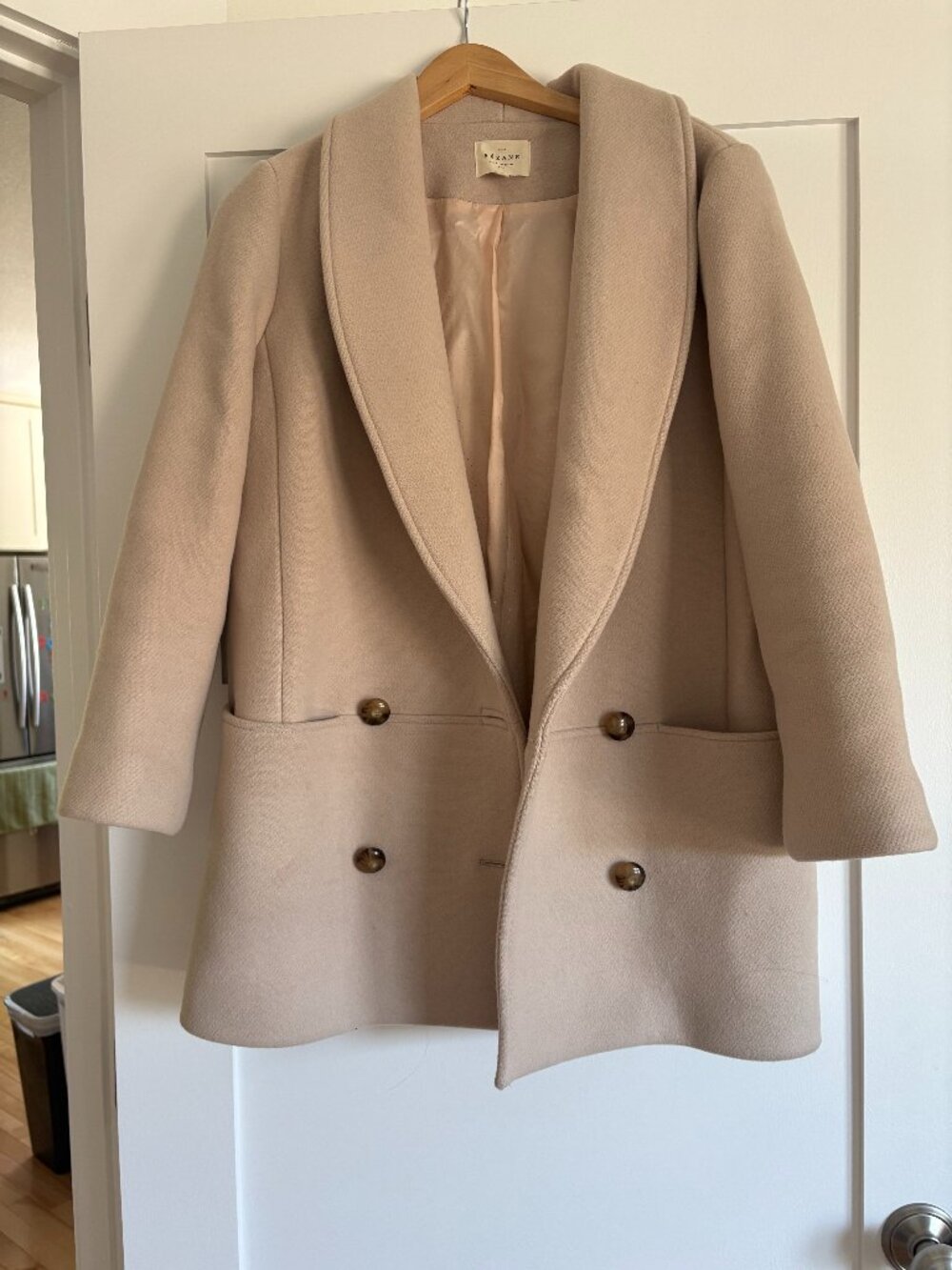 Sezane Wool James Coat - Sand